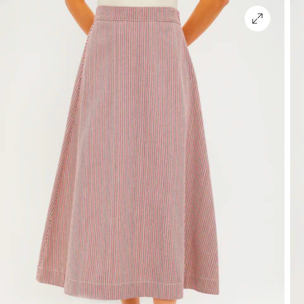 Tuckernuck Stripe Evelyn Midi skirt size XL